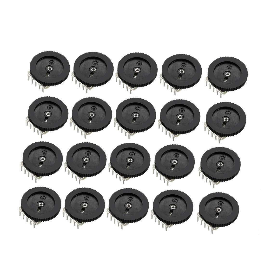 uxcell Uxcell 50K Ohm Dial Wheel Potentiometer for Audio Stereo Volume Switch Control 16x2mm 20Pcs