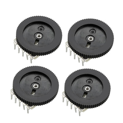 Harfington Uxcell 1K Ohm Dial Wheel Potentiometer for Audio Stereo Volume Control 16x2mm 4Pcs