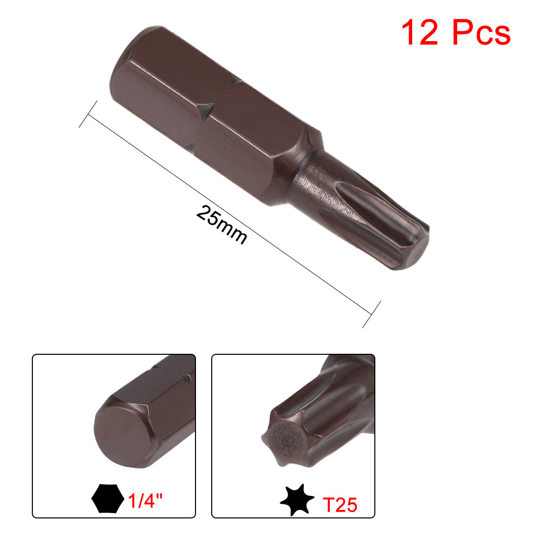 Harfington Hex Shank Torx High Quantity Screwdriver Bits S2 High Alloy Steel