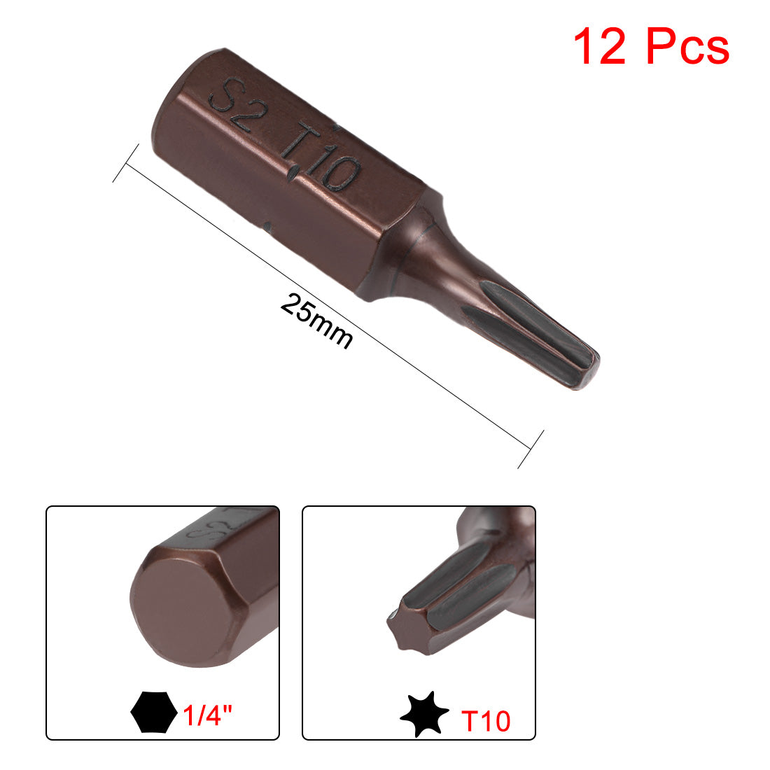 Harfington Hex Shank Torx High Quantity Screwdriver Bits S2 High Alloy Steel