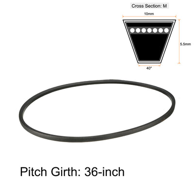 Harfington Uxcell M-36 Drive V-Belt Industrial Power Rubber Transmission Belt