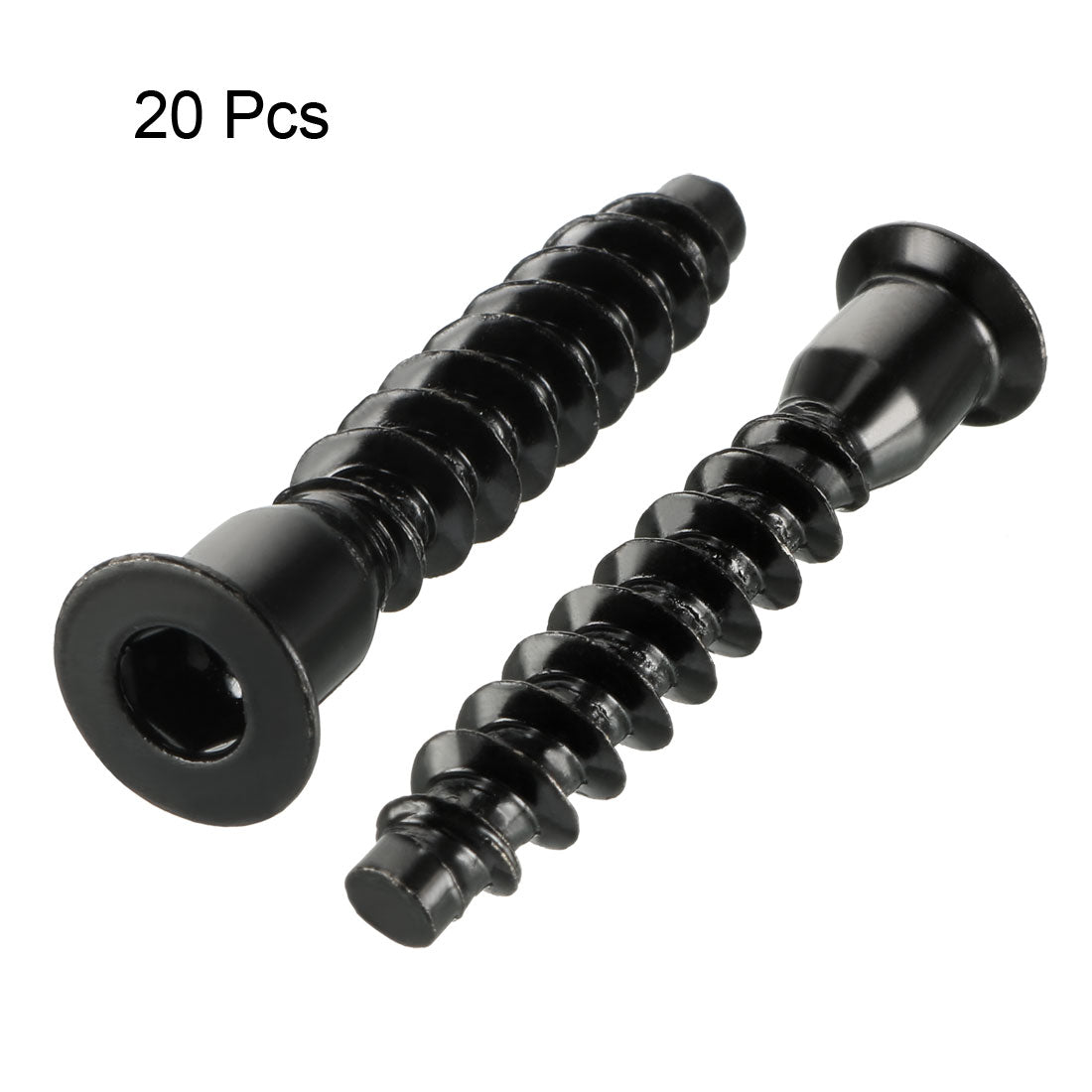 uxcell Uxcell Furniture Confirmat Screw 7x39mm Hex Socket Wood Screws Powder Coated 20pcs