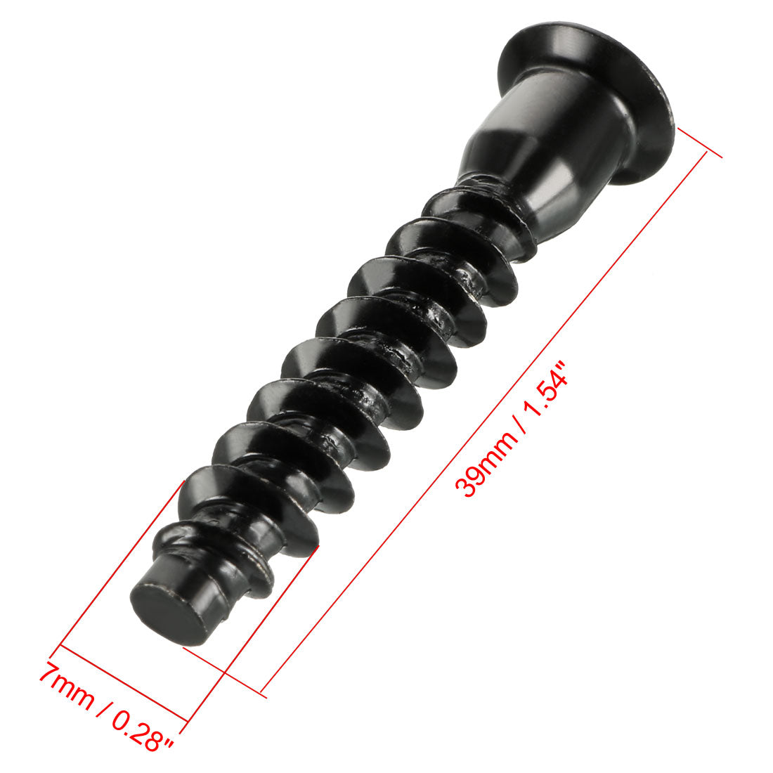 uxcell Uxcell Furniture Confirmat Screw 7x39mm Hex Socket Wood Screws Powder Coated 20pcs