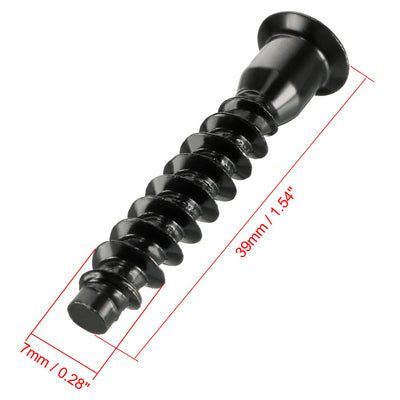 Harfington Uxcell Furniture Confirmat Screw 7x39mm Hex Socket Wood Screws Powder Coated 20pcs