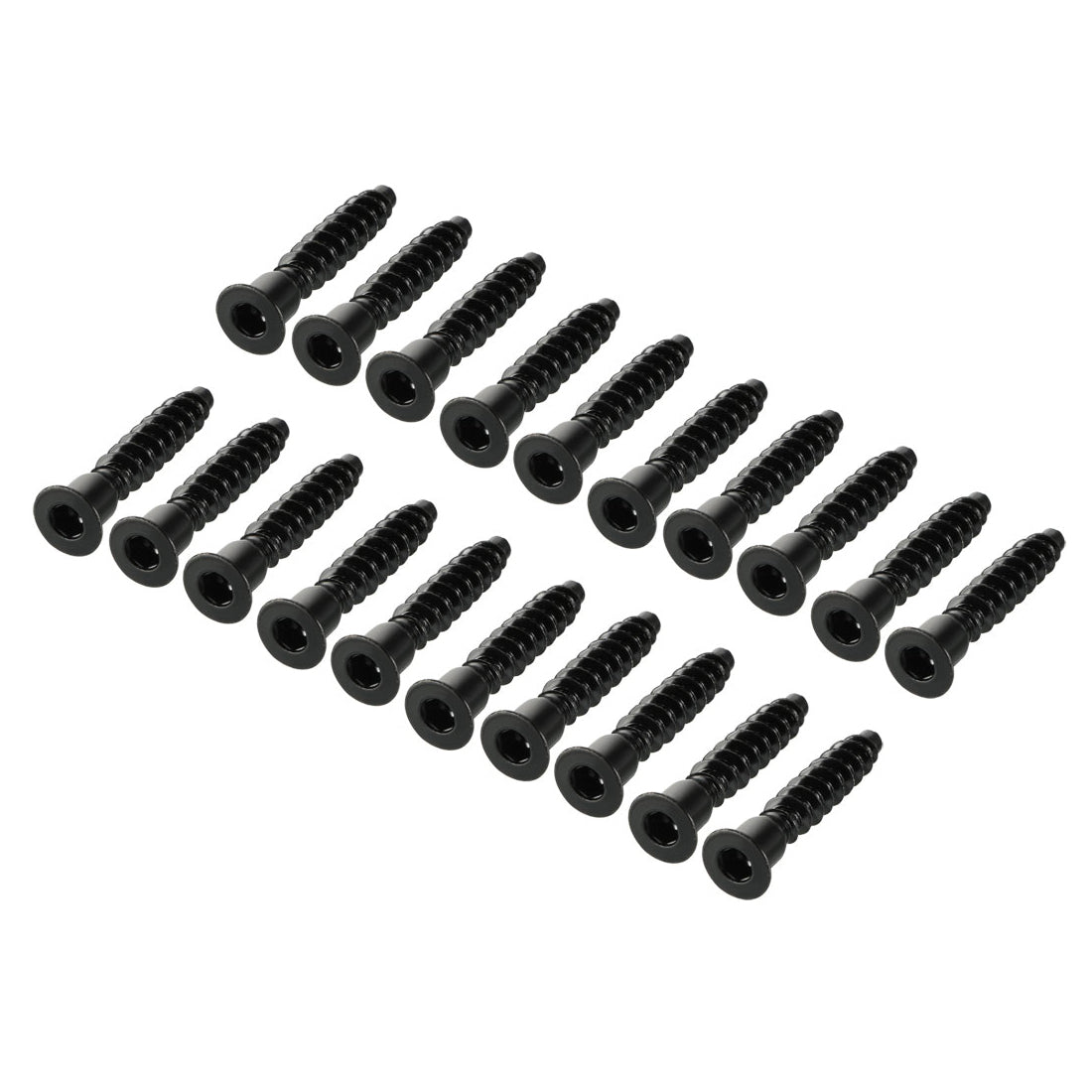 uxcell Uxcell Furniture Confirmat Screw 7x39mm Hex Socket Wood Screws Powder Coated 20pcs