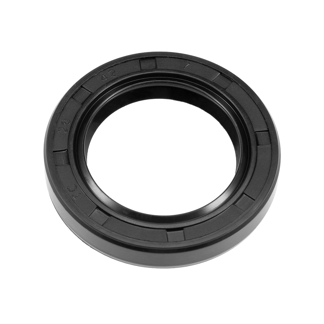uxcell Uxcell Oil Seal, TC 28mm x 42mm x 7mm, Nitrile Rubber Cover Double Lip