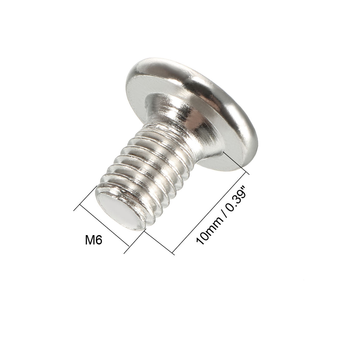 Harfington Carbon Steel Nickel Plated Silver Tone Furniture Bolts