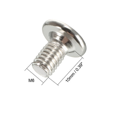 Harfington Carbon Steel Nickel Plated Silver Tone Furniture Bolts