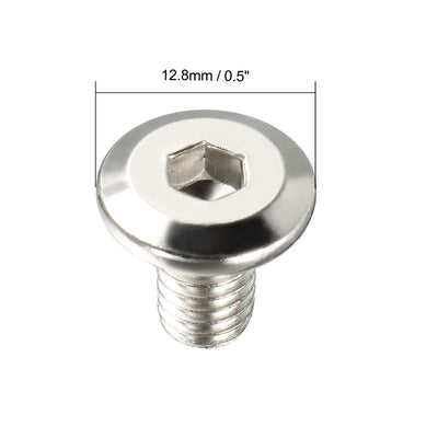 Harfington Carbon Steel Nickel Plated Silver Tone Furniture Bolts