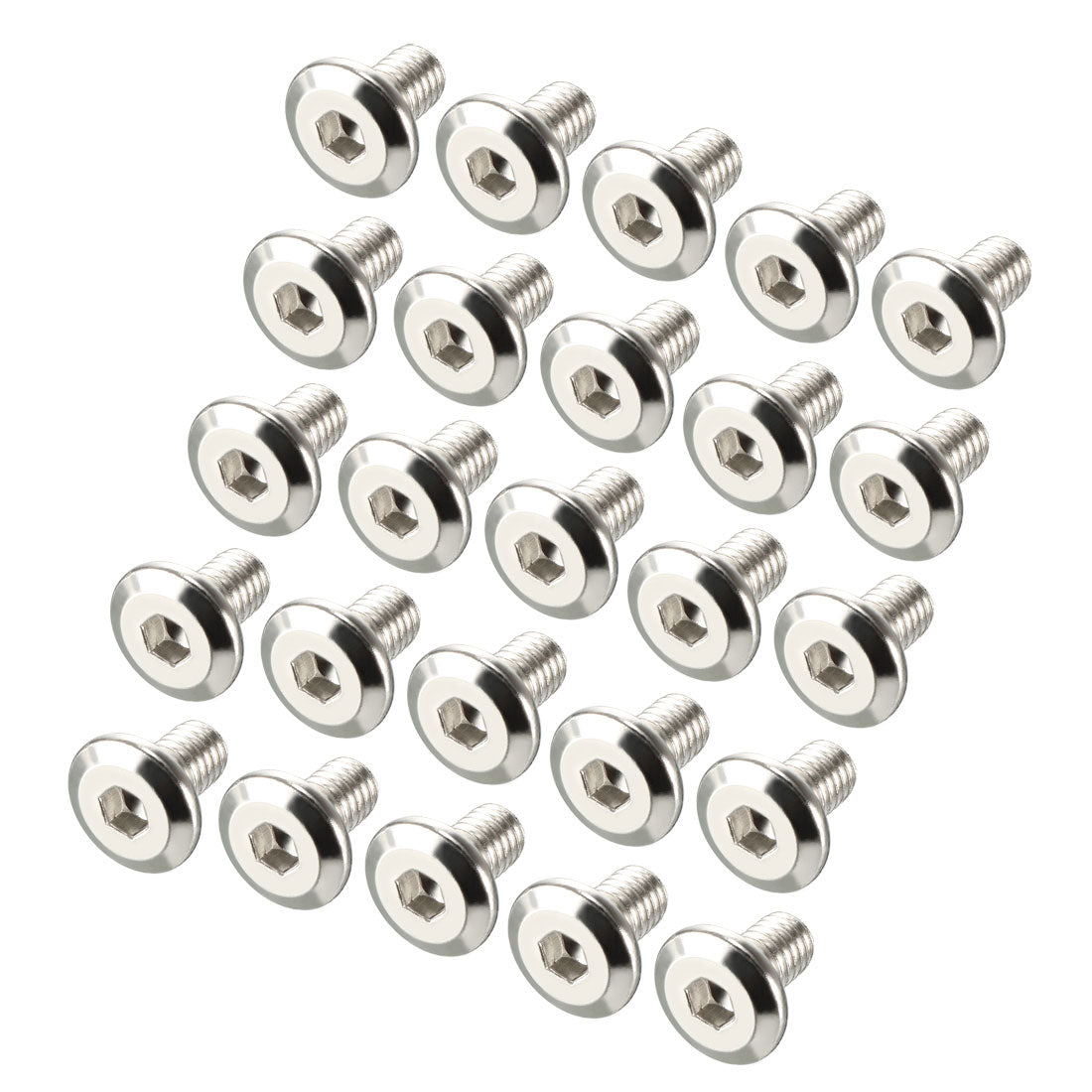 Harfington Carbon Steel Nickel Plated Silver Tone Furniture Bolts