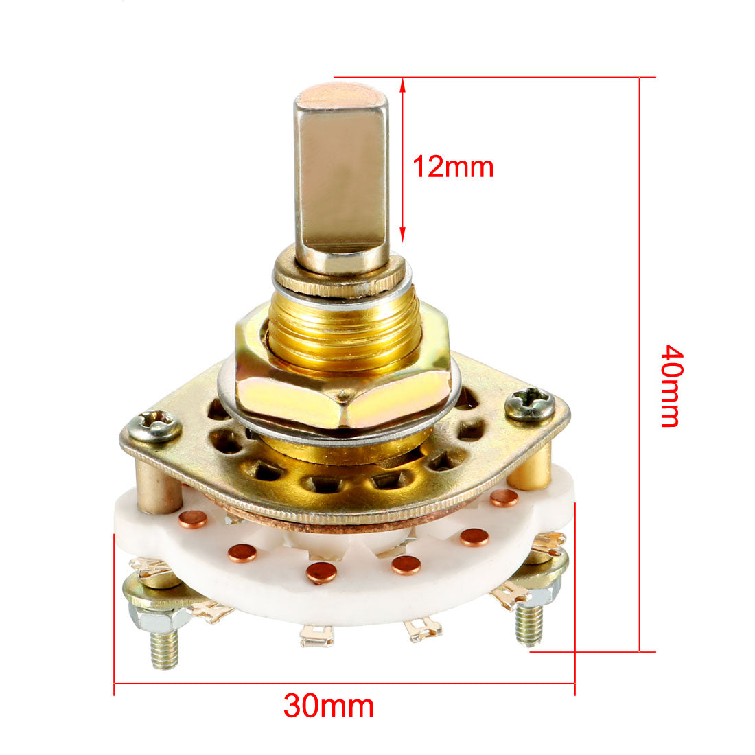 uxcell Uxcell 3P3T 3 Pole 3 Position Selectable Single Deck Band Channel Rotary Switch Selector