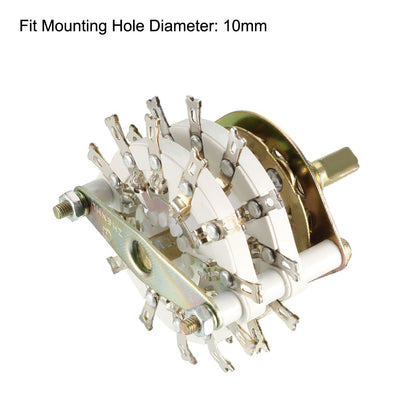 Harfington Uxcell 6P3T 6 Pole 3 Position Selectable 2 Deck Band Channel Rotary Switch Selector