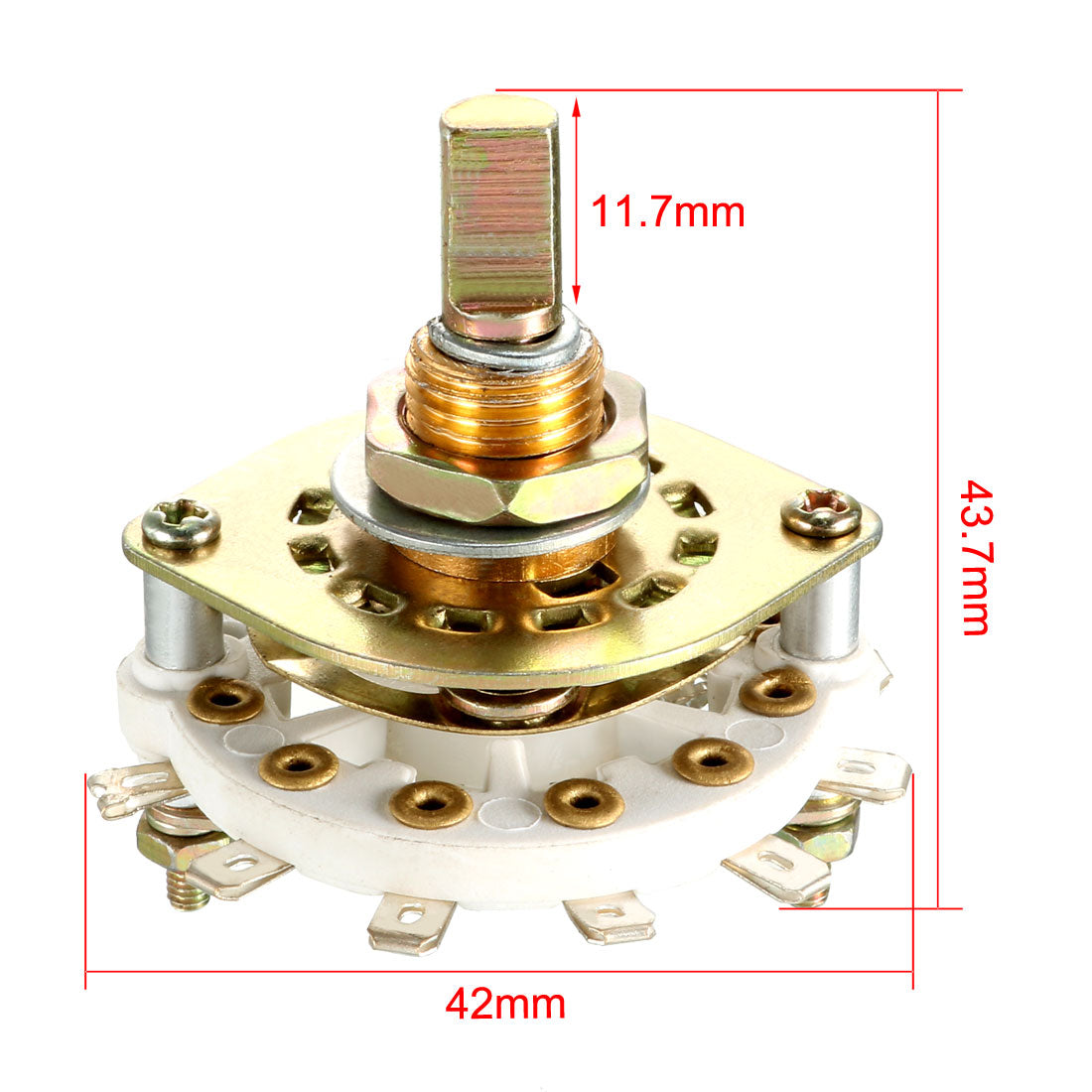 uxcell Uxcell 1P7T 1 Pole 7 Position 1 Deck Band Channel Rotary Switch Selector with Knob