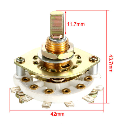 Harfington Uxcell 1P7T 1 Pole 7 Position 1 Deck Band Channel Rotary Switch Selector with Knob