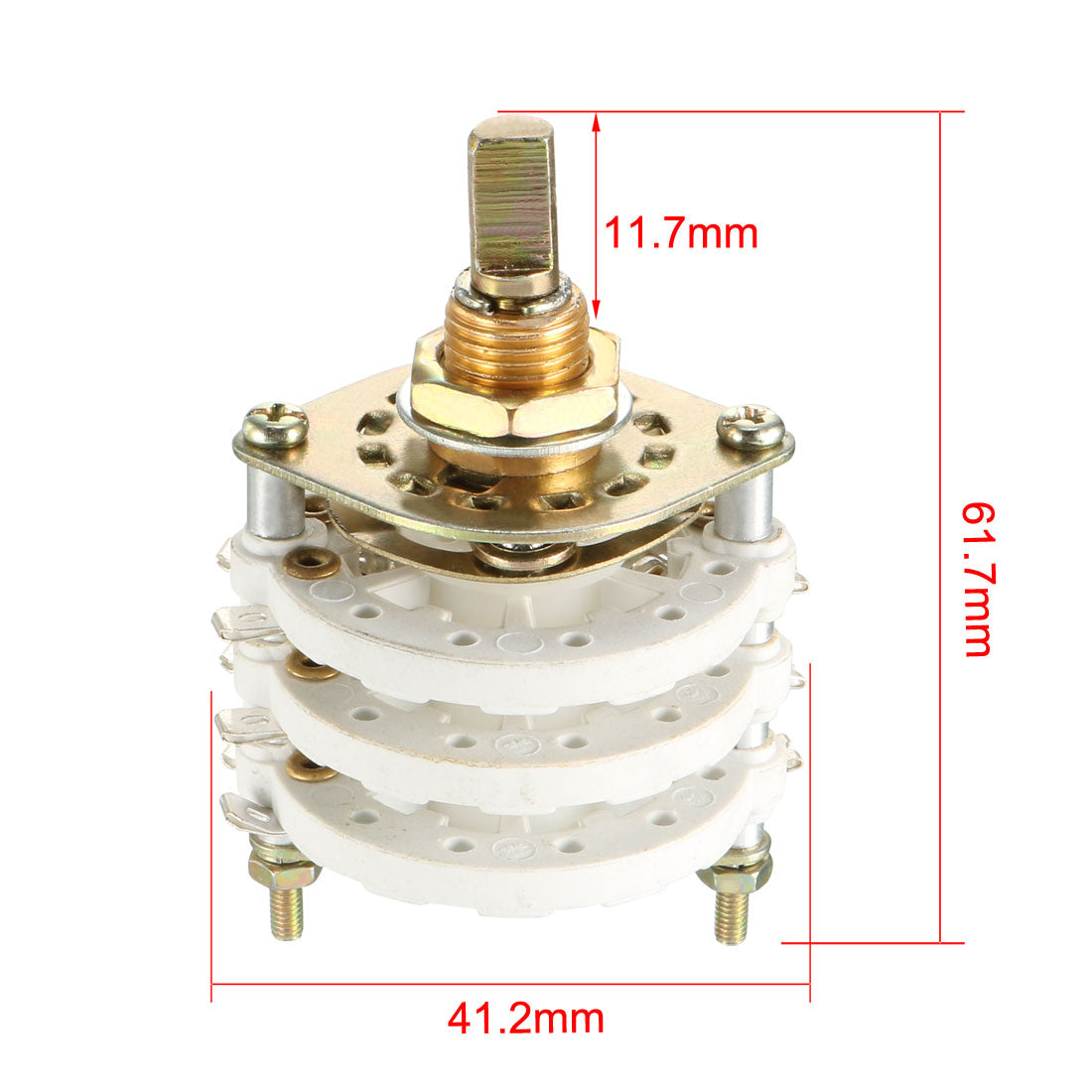 uxcell Uxcell 3P6T 3 Pole 6 Position 3 Deck Band Channel Rotary Switch Selector with Knob Cap