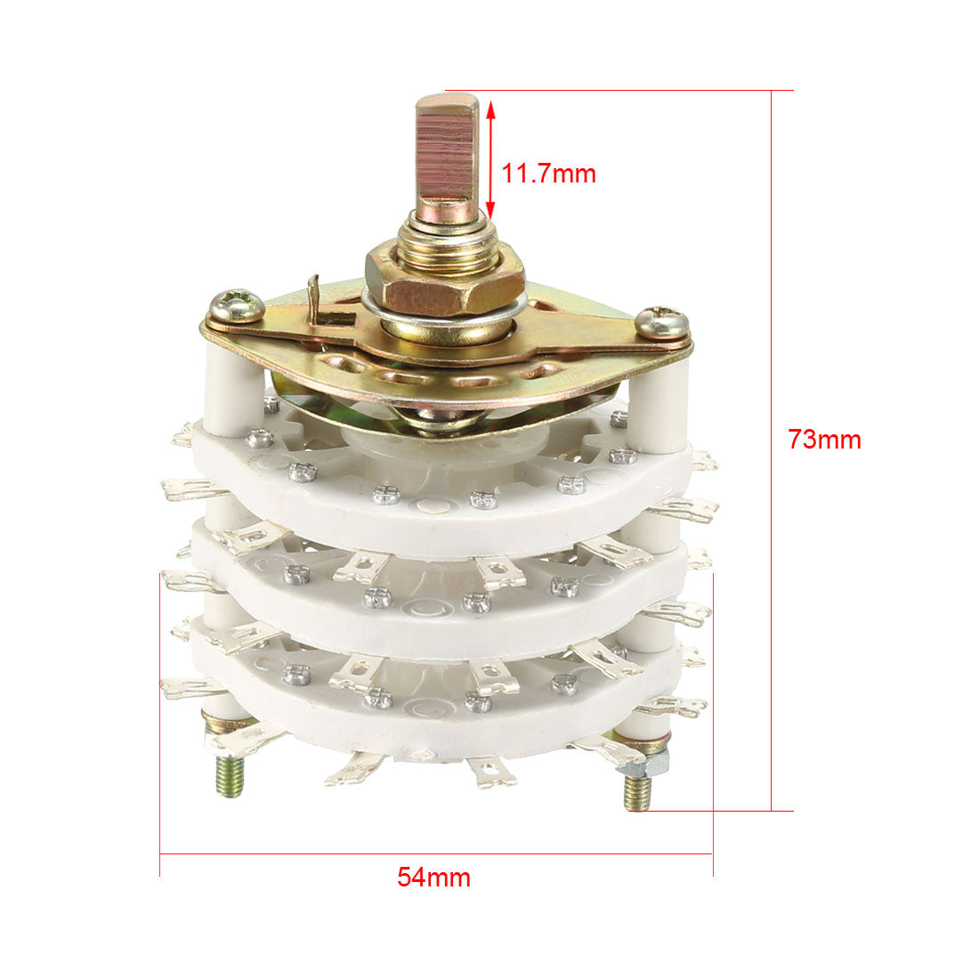 uxcell Uxcell 6P5T 6 Pole 5 Position 3 Deck Band Channel Rotary Switch Selector