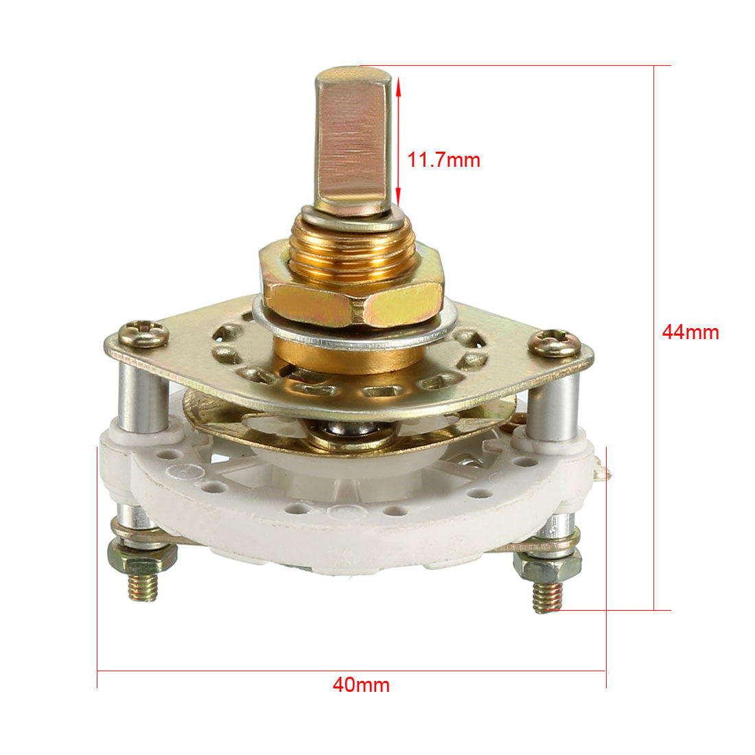 uxcell Uxcell 1P4T 1 Pole 4 Position 1 Deck Band Channel Rotary Switch Selector with Knob