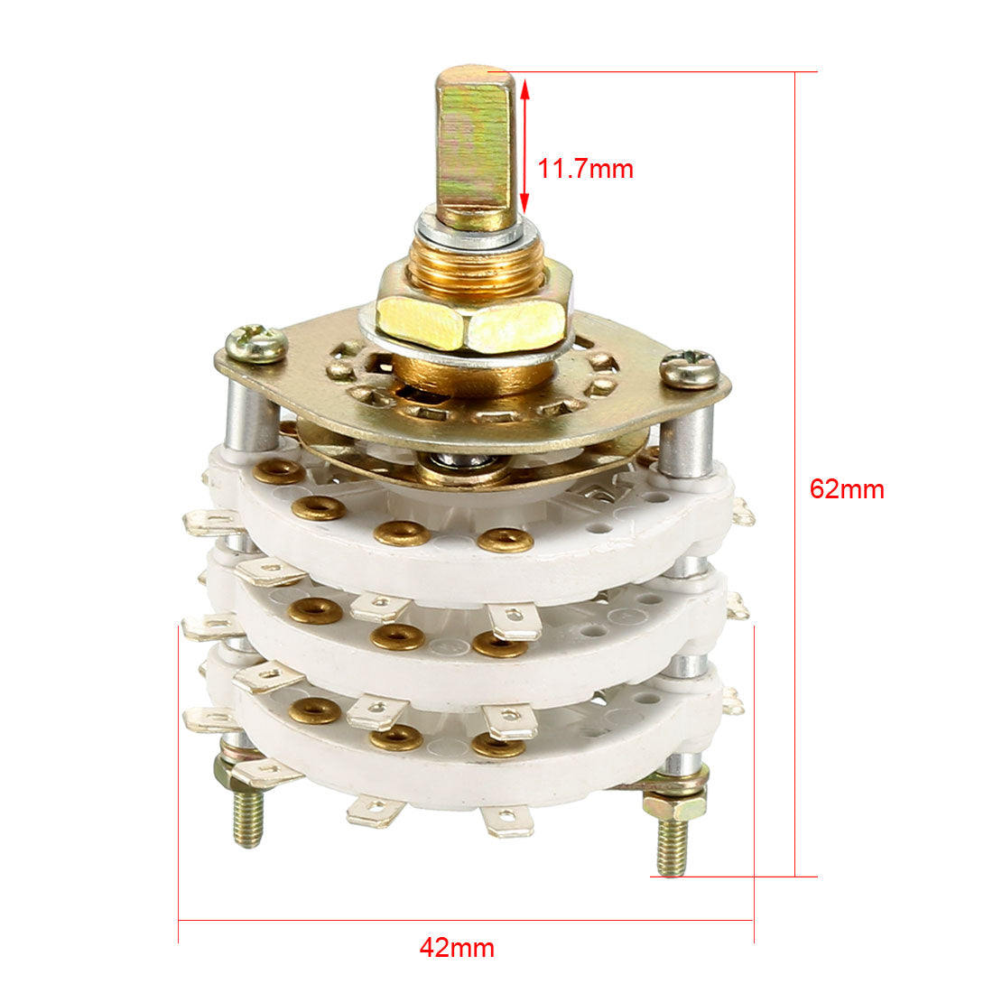 uxcell Uxcell 3P9T 3 Pole 9 Position 3 Deck Band Channel Rotary Switch Selector