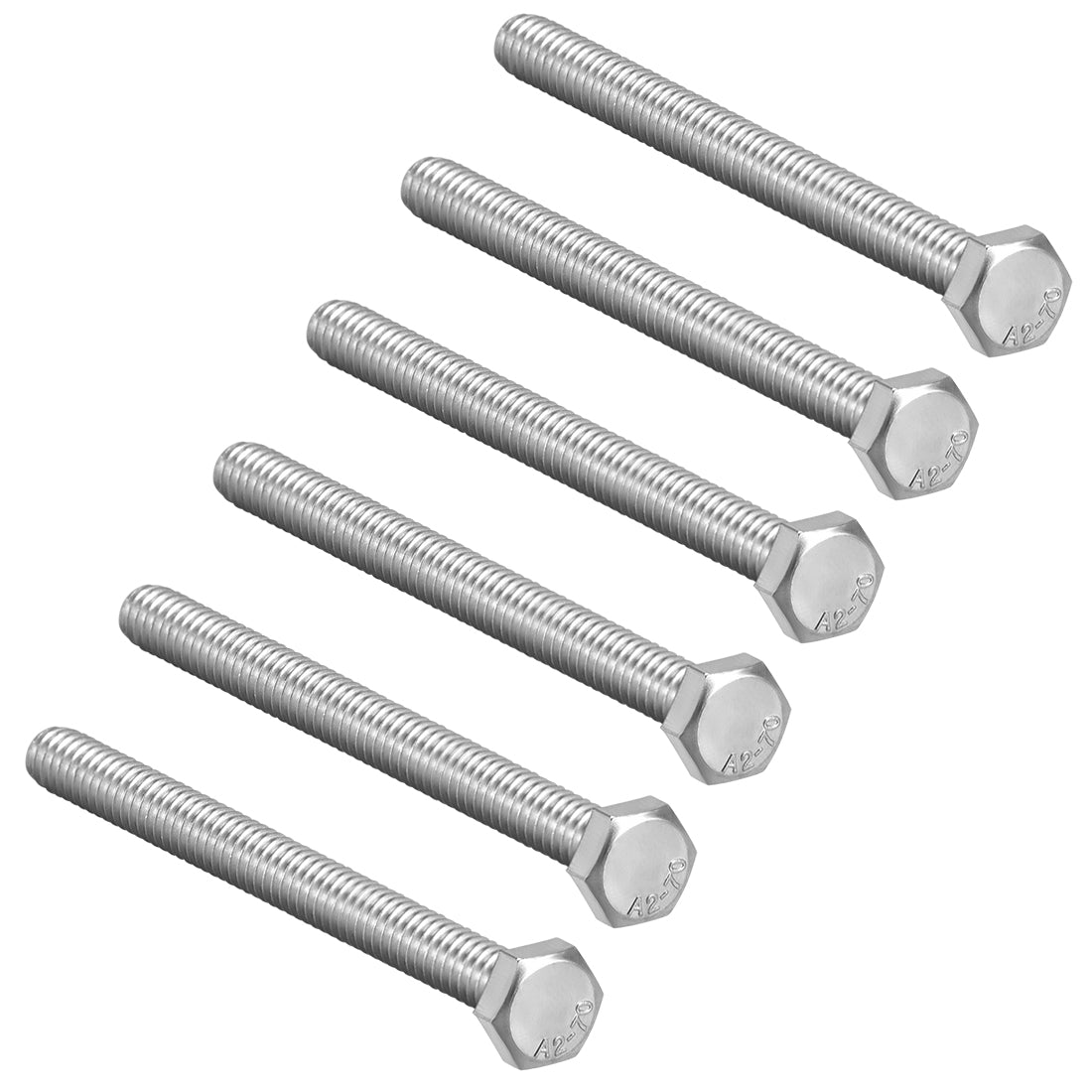 uxcell Uxcell M8x120mm Hex Bolts 304 Stainless Steel Hexagon Screw Bolt 6pcs