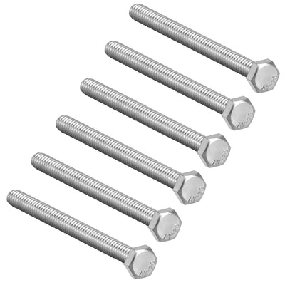 uxcell Uxcell M8x120mm Hex Bolts 304 Stainless Steel Hexagon Screw Bolt 6pcs