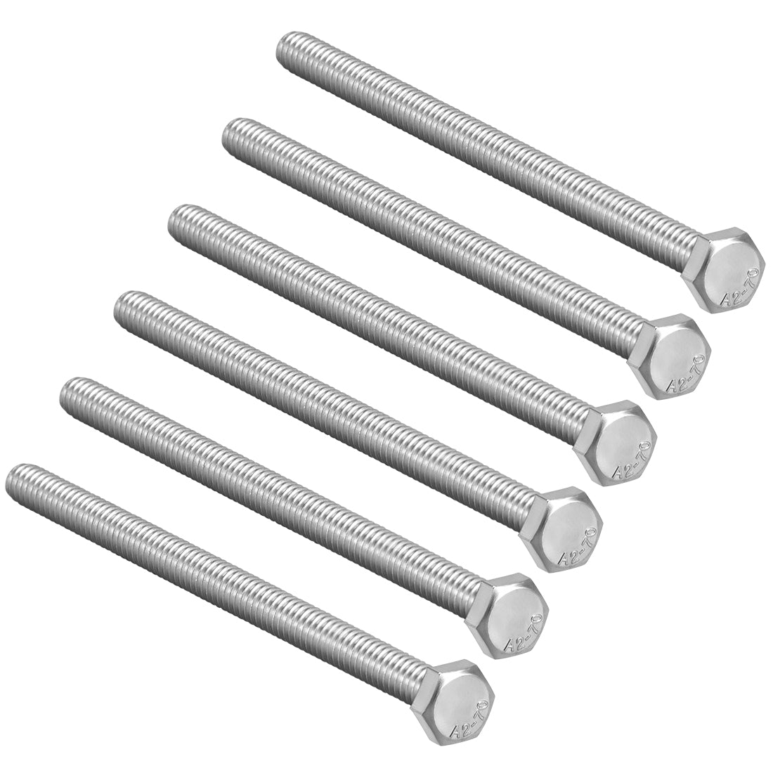 uxcell Uxcell M8x150mm Hex Bolts 304 Stainless Steel Hexagon Screw Bolt 6pcs