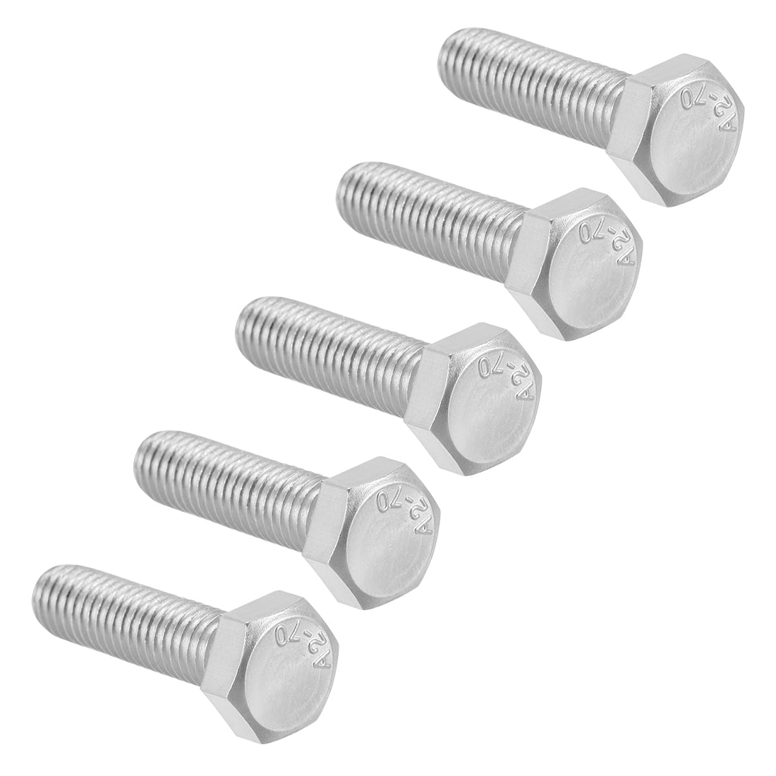 uxcell Uxcell M8x30mm Hex Bolts 304 Stainless Steel Hexagon Screw Bolt 5pcs