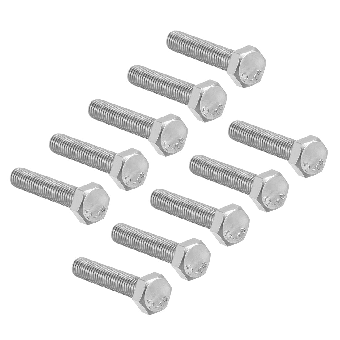 uxcell Uxcell M8 Thread 35mm Length Hex Bolts 304 Stainless Steel Hexagon Screw Bolt 10pcs