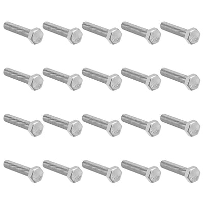 uxcell Uxcell M8 Thread 35mm Length Hex Bolts 304 Stainless Steel Hexagon Screw Bolt 20pcs