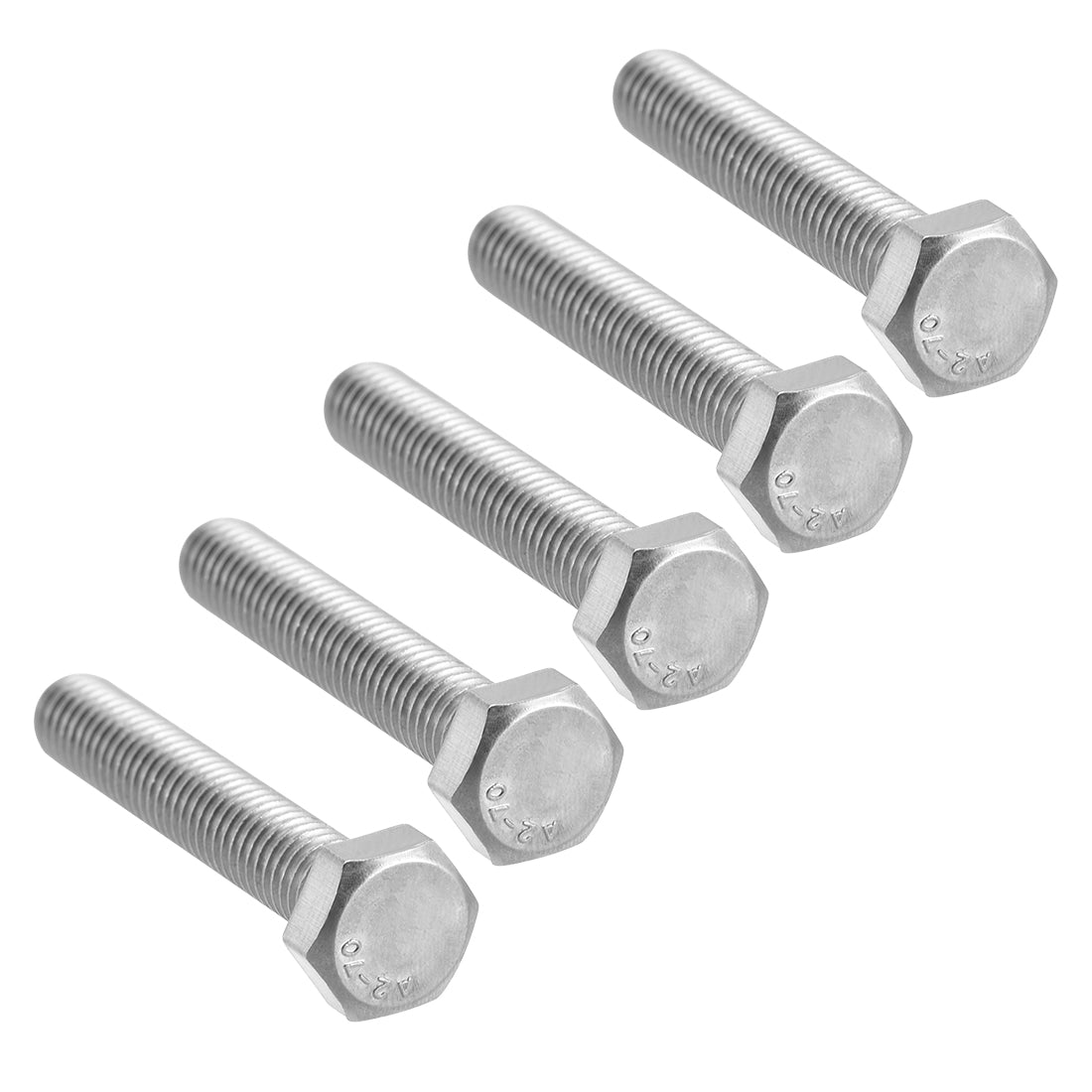 uxcell Uxcell M8x45mm Hex Bolts 304 Stainless Steel Hexagon Screw Bolt 5pcs