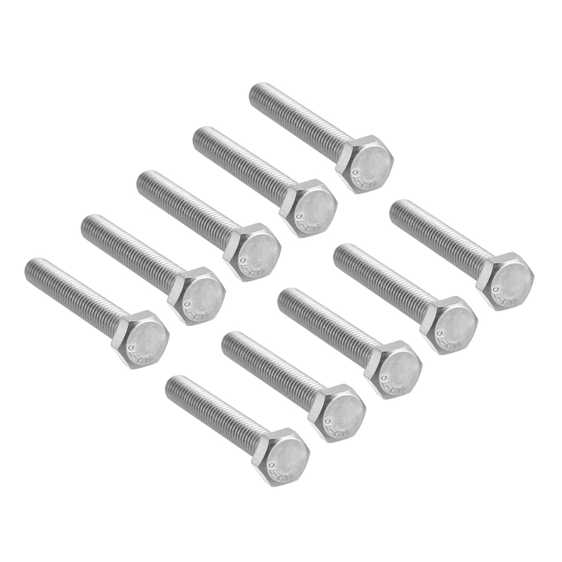 uxcell Uxcell M8x50mm Hex Bolts 304 Stainless Steel Hexagon Screw Bolt 10pcs