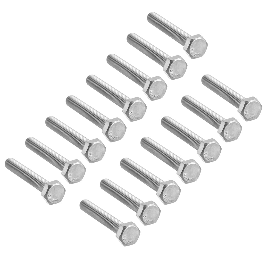 uxcell Uxcell M8x50mm Hex Bolts 304 Stainless Steel Hexagon Screw Bolt 15pcs