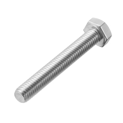 Harfington Uxcell M8 Thread 55mm Length Hex Bolts 304 Stainless Steel Hexagon Screw Bolt 10pcs