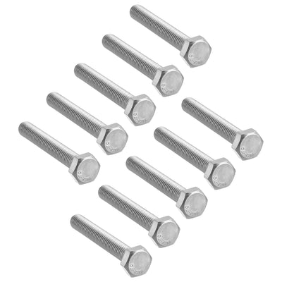 uxcell Uxcell M8 Thread 55mm Length Hex Bolts 304 Stainless Steel Hexagon Screw Bolt 10pcs