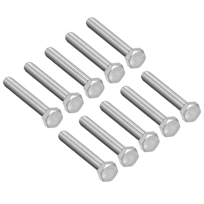 uxcell Uxcell M8 Thread 60mm Length Hex Bolts 304 Stainless Steel Hexagon Screw Bolt 10pcs