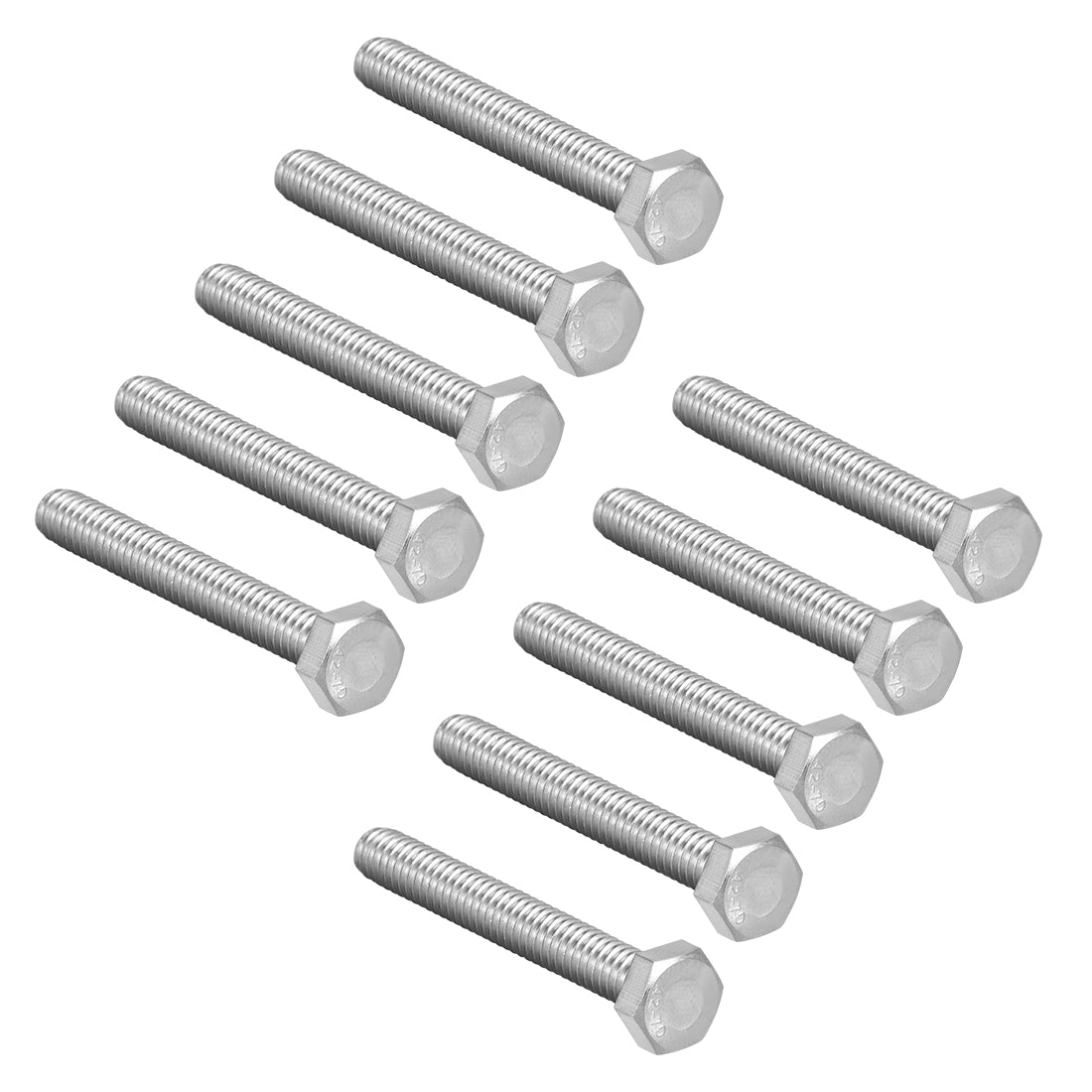 uxcell Uxcell M8x65mm Hex Bolts 304 Stainless Steel Hexagon Screw Bolt 10pcs