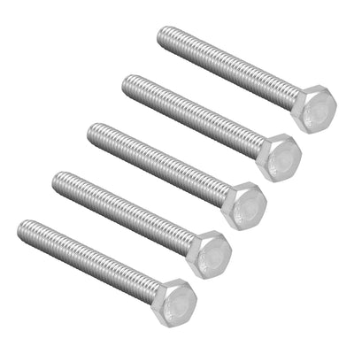 uxcell Uxcell M8 Thread 70mm Length Hex Bolts 304 Stainless Steel Hexagon Screw Bolt 5pcs