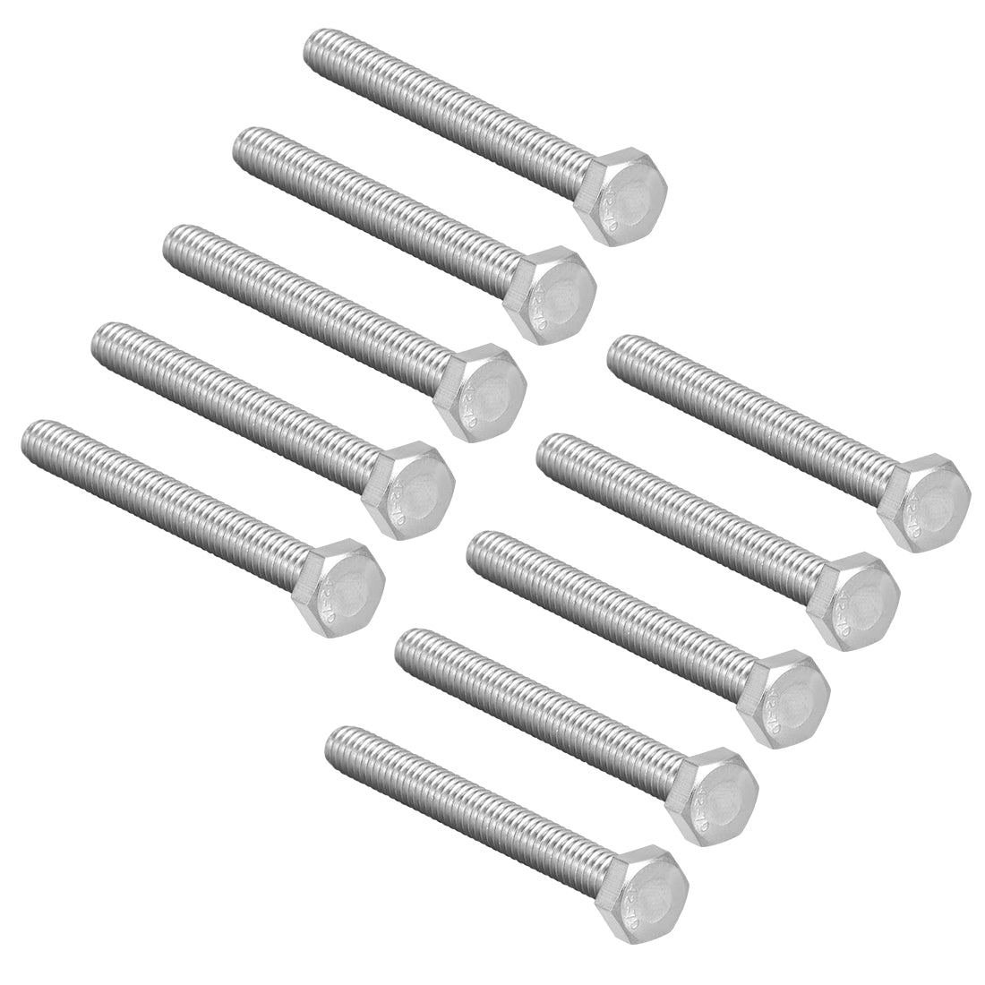 uxcell Uxcell M8x70mm Hex Bolts 304 Stainless Steel Hexagon Screw Bolt 10pcs