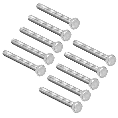 uxcell Uxcell M8x70mm Hex Bolts 304 Stainless Steel Hexagon Screw Bolt 10pcs