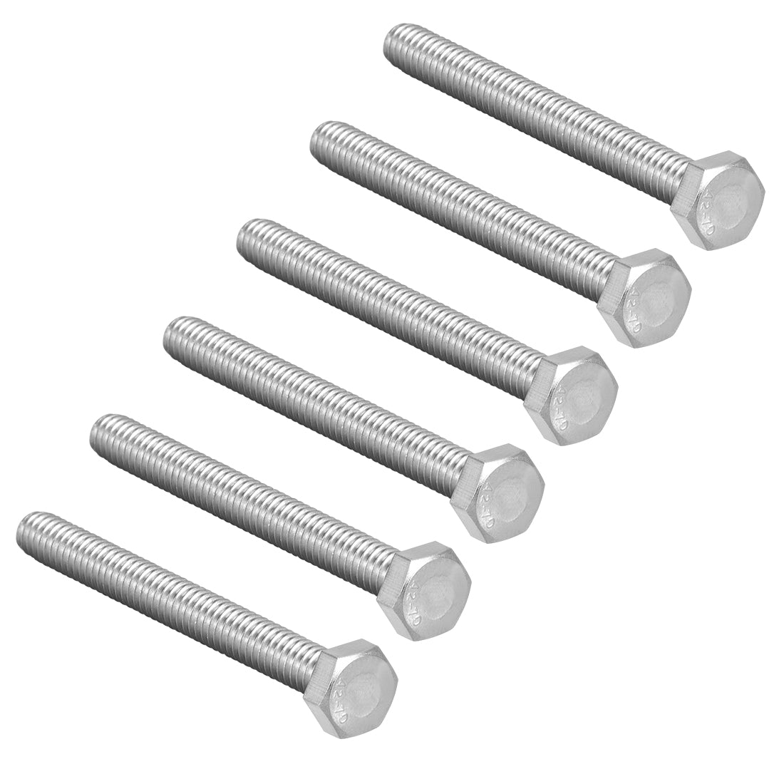 uxcell Uxcell M8x80mm Hex Bolts 304 Stainless Steel Hexagon Screw Bolt 6pcs