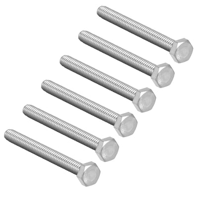 uxcell Uxcell M8x80mm Hex Bolts 304 Stainless Steel Hexagon Screw Bolt 6pcs