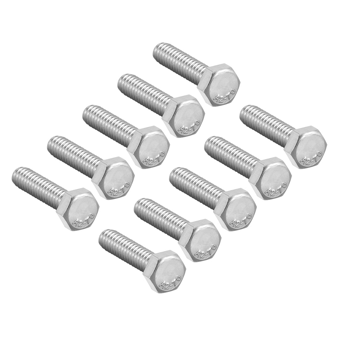 uxcell Uxcell M5x25mm Hex Bolts 304 Stainless Steel Hexagon Screw Bolt 10pcs