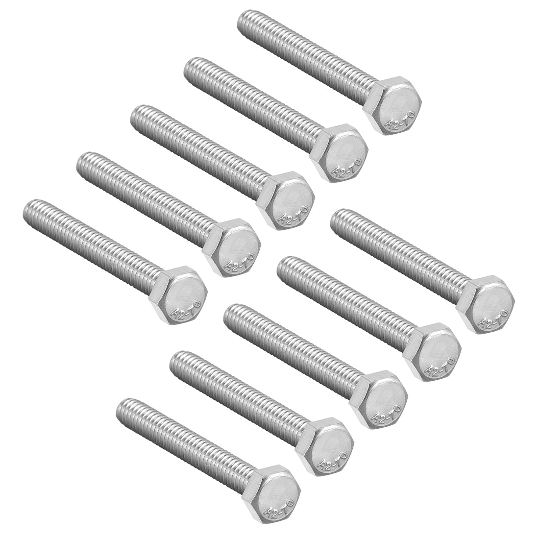 uxcell Uxcell M5x40mm Hex Bolts 304 Stainless Steel Hexagon Screw Bolt 10pcs