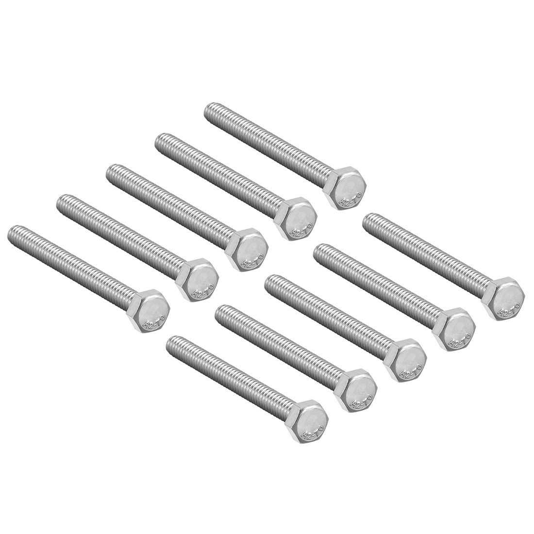 uxcell Uxcell M5x50mm Hex Bolts 304 Stainless Steel Hexagon Screw Bolt 10pcs