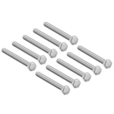 uxcell Uxcell M5x50mm Hex Bolts 304 Stainless Steel Hexagon Screw Bolt 10pcs