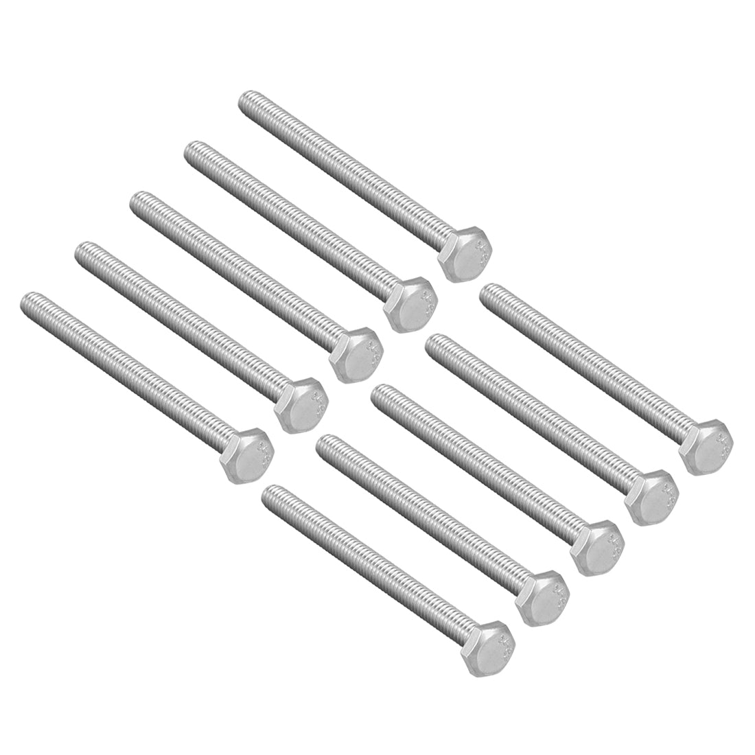 uxcell Uxcell M4x50mm Hex Bolts 304 Stainless Steel Hexagon Screw Bolt 10pcs