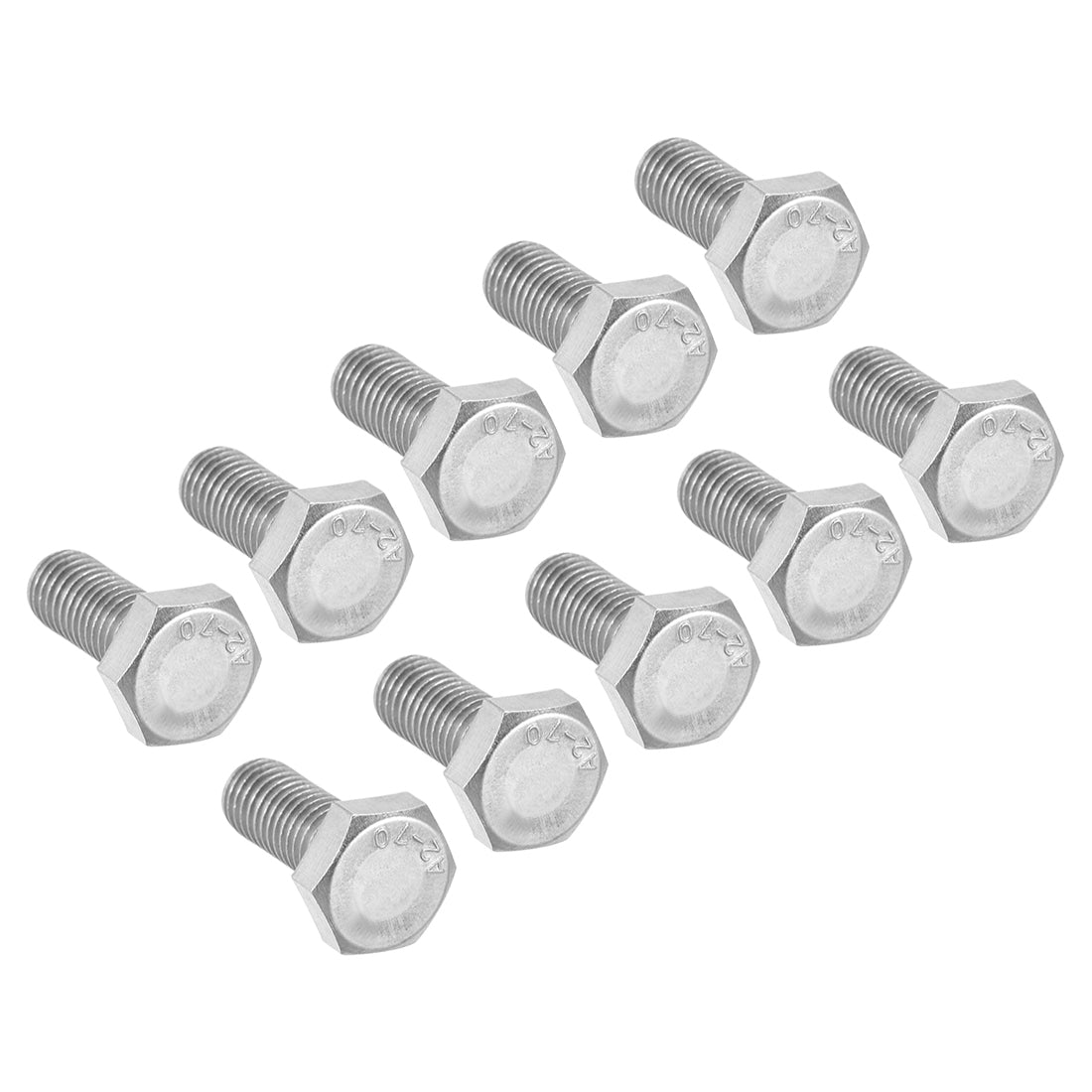 uxcell Uxcell M10x25mm Hex Bolts 304 Stainless Steel Hexagon Screw Bolt 10pcs