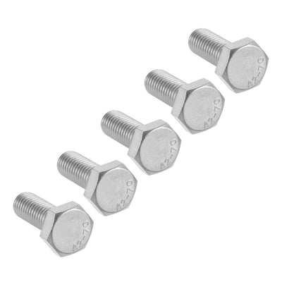 uxcell Uxcell M10x30mm Hex Bolts 304 Stainless Steel Hexagon Screw Bolt 5pcs