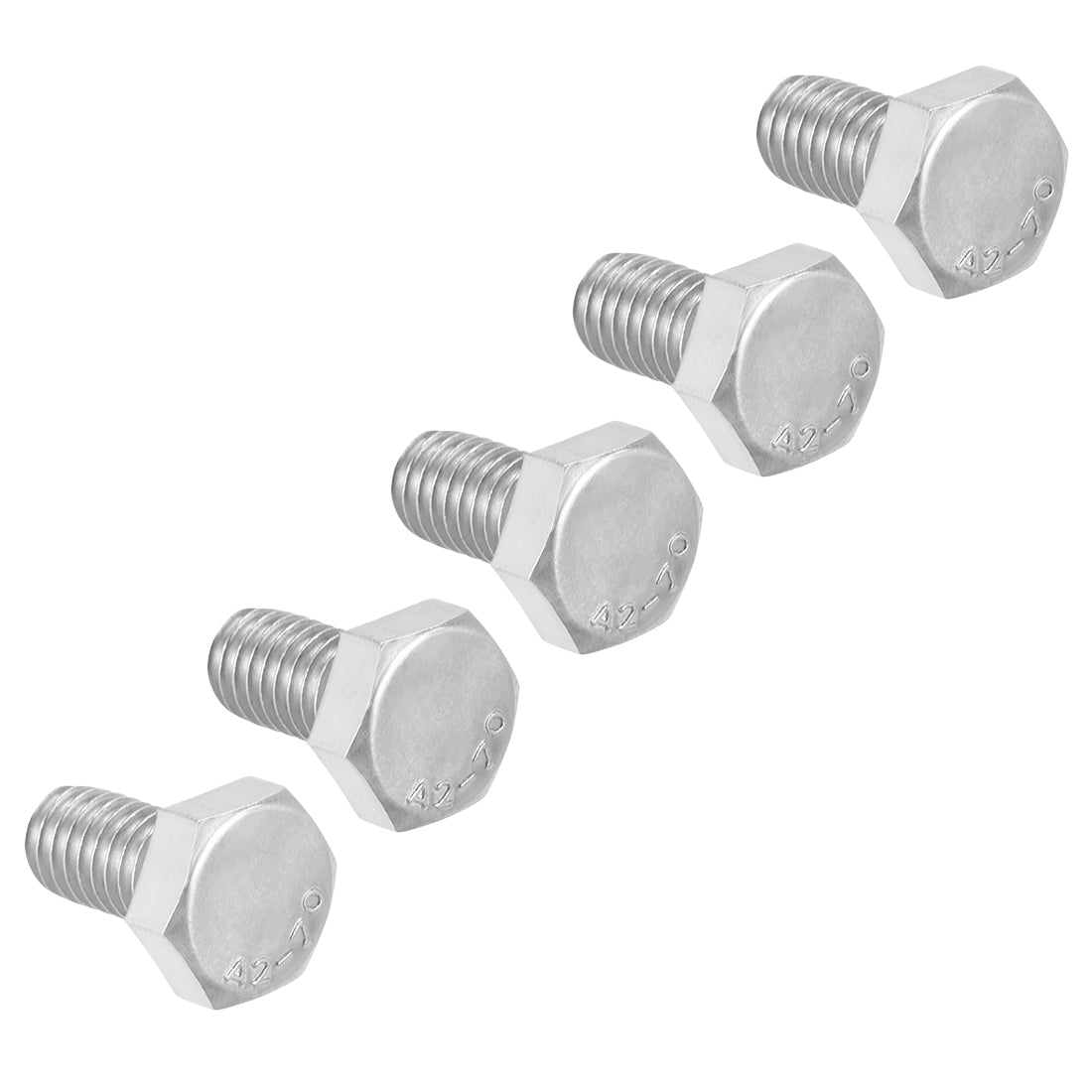 uxcell Uxcell M6x10mm Hex Bolts 304 Stainless Steel Hexagon Screw Bolt 5pcs