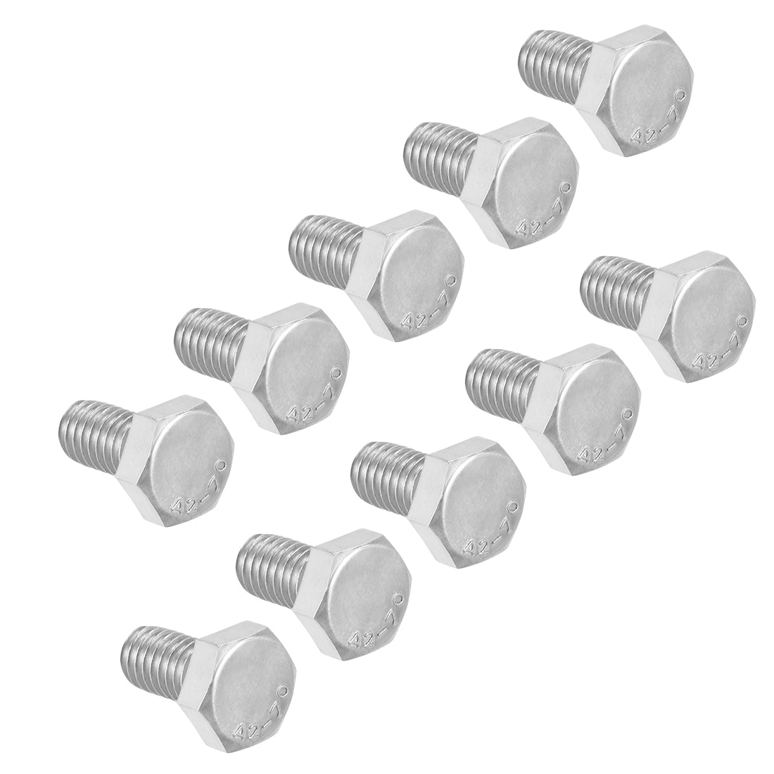 uxcell Uxcell M6x10mm Hex Bolts 304 Stainless Steel Hexagon Screw Bolt 10pcs