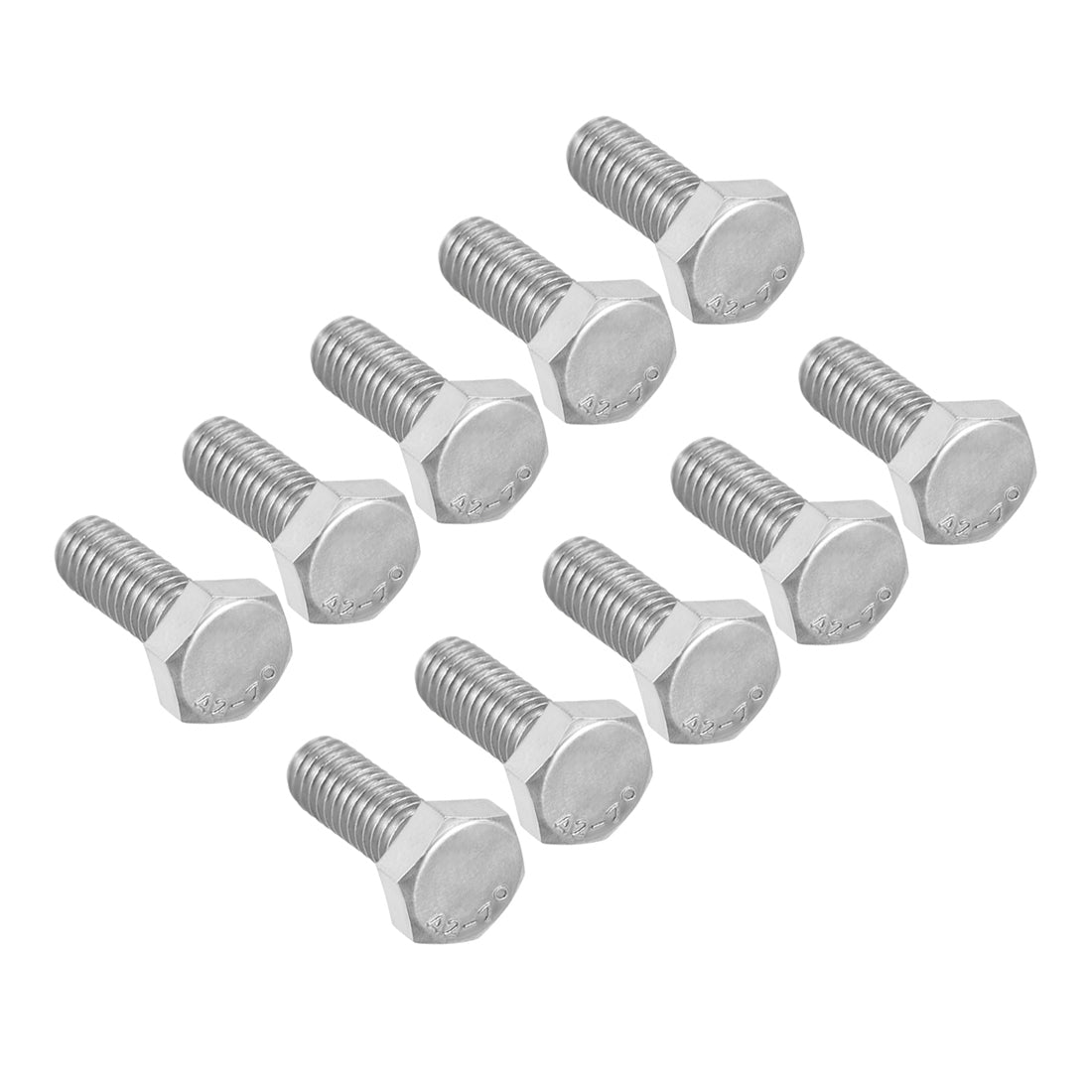 uxcell Uxcell M6 Thread 16mm Length Hex Bolts 304 Stainless Steel Hexagon Screw Bolt 10pcs